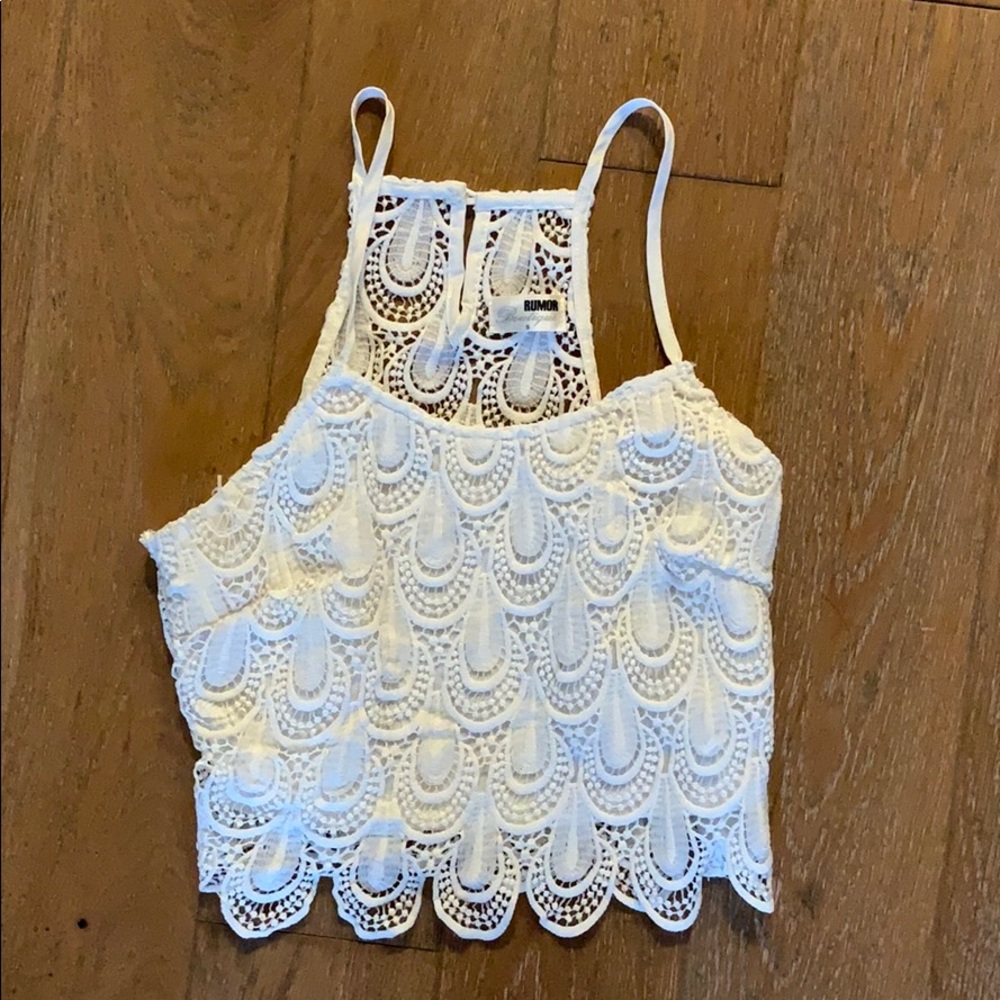 LF eyelid lace crop top
